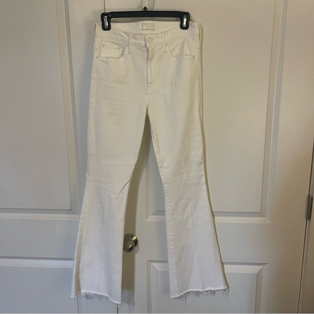 MOTHER the weekender fray White Jeans